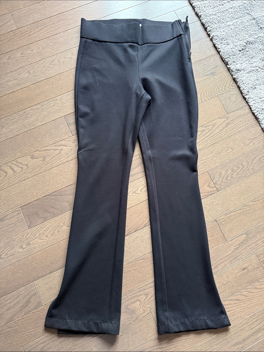 Black Stretch Flared Pants